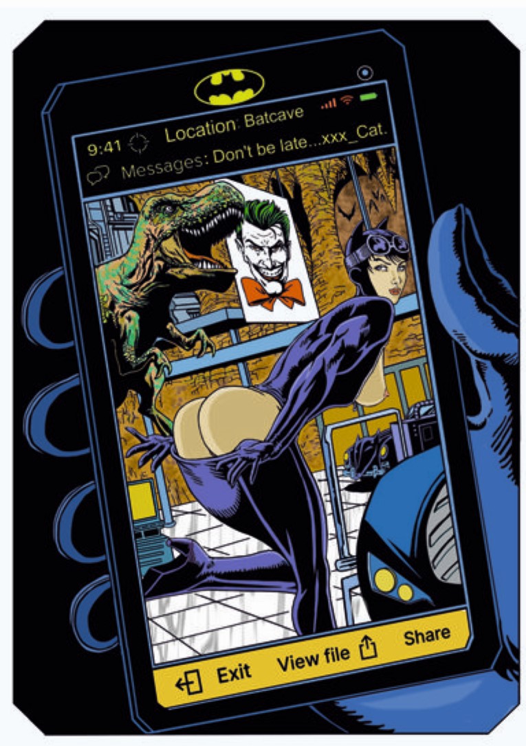 CATWOMAN IN THE BATCAVE