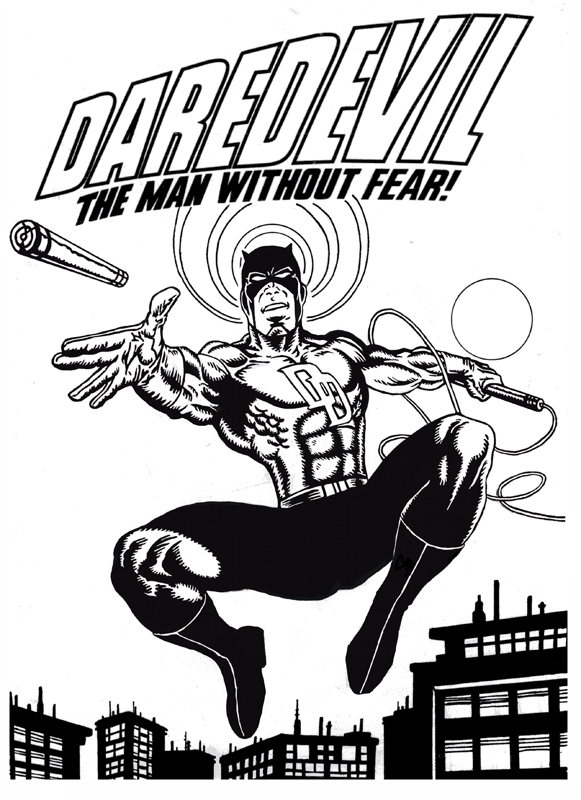 Daredevil on the roofs blank cover